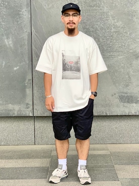 「EDWIN（エドウィン）のアイテム」を使った、Bamba Paripariさん（メンズ・168cm）の夏コーディネート