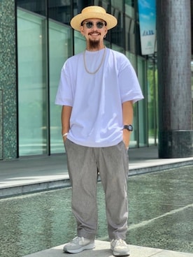 「RANDOLPH（ランドルフ）のアイテム」を使った、Bamba Paripariさん（メンズ・168cm）の春コーディネート