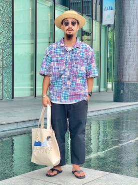 「アイテム（バッグ）」を使った、Bamba Paripariさん（メンズ・168cm・20代）の夏コーディネート