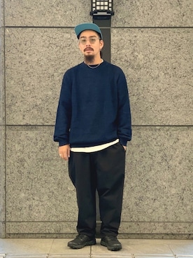 「JOURNAL STANDARD relume（ジャーナルスタンダード　レリューム）のアイテム（帽子）」を使った、Bamba Paripariさん（メンズ・168cm）の秋コーディネート