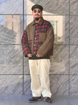 「RANDOLPH（ランドルフ）のアイテム」を使った、Bamba Paripariさん（メンズ・168cm）の秋コーディネート