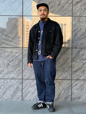 「TENBOX（テンボックス）のアイテム（ジャケット/アウター）」を使った、Bamba Paripariさん（メンズ・168cm）の秋コーディネート