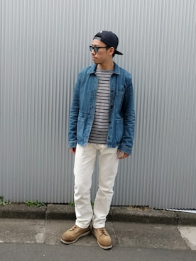 「サタデーズ ニューヨークシティ (Saturdays NYC)」｜「アイテム（デニムジャケット）」を使った、hirazacさん（メンズ・173cm）の春コーディネート