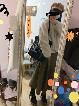 「日系极简」｜「アイテム（ノーカラージャケット）」を使った、tamakoさん（レディース・163cm）の春コーディネート