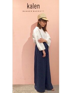 「Banner Barrett（バナーバレット）のアイテム（キャップ）」を使った、mioさん（レディース・153cm）の春コーディネート