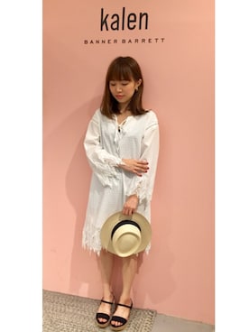 「Banner Barrett（バナーバレット）のアイテム（ワンピース/ドレス）」を使った、mioさん（レディース・153cm）の夏コーディネート