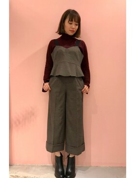 「Banner Barrett（バナーバレット）のアイテム（ワンピース/ドレス）」を使った、mioさん（レディース・153cm）の秋コーディネート