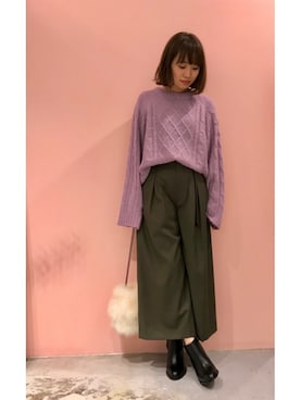 「Banner Barrett（バナーバレット）のアイテム（ブーツ）」を使った、mioさん（レディース・153cm）の秋コーディネート