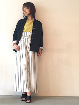 「Banner Barrett（バナーバレット）のアイテム（テーラードジャケット）」を使った、mioさん（レディース・153cm）の春コーディネート
