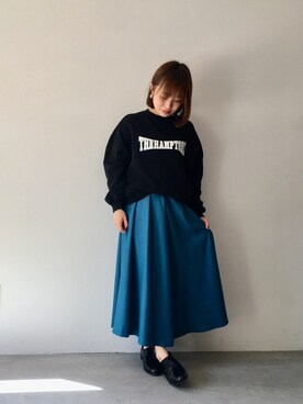 「Banner Barrett（バナーバレット）のアイテム（スウェット）」を使った、mioさん（レディース・153cm）の春コーディネート