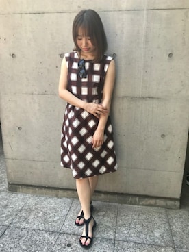「Banner Barrett（バナーバレット）のアイテム（ワンピース/ドレス）」を使った、mioさん（レディース・153cm）の春コーディネート