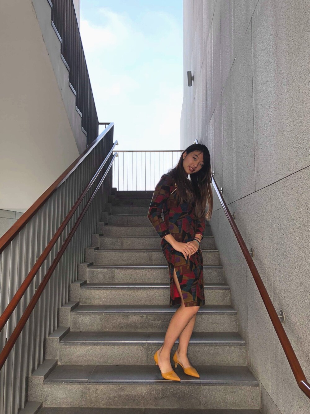 「Cheongsam、grandma's、Chinesestyle、1970s、2018」｜「MARKETのアイテム（ワンピース、その他）」を使った、Orea201606さん（レディース・167cm）の秋コーディネートの1枚目の写真
