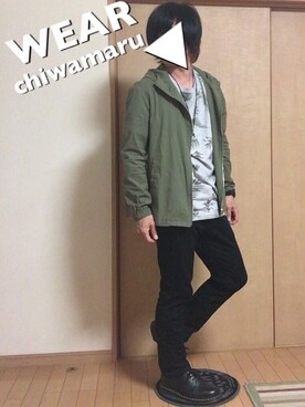 チワ丸´•ﻌ•`🐾さん（メンズ・164cm）の春コーディネート