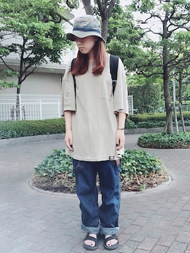 「cherpa（シェルパ）のアイテム」を使った、ぽんさん（レディース・155cm）の夏コーディネート