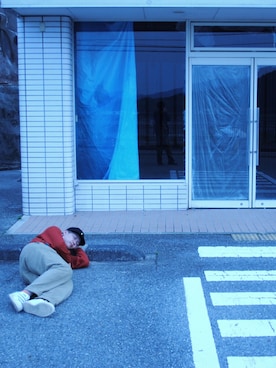 「adidas（アディダス）のオリジナルス スタンスミスベルクロ[STAN SMITH CF TF]（スニーカー、ホワイト系）」を使った、ROOTYさん（メンズ・175cm）の冬コーディネート