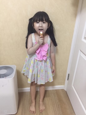 「fafa（フェフェ）のアイテム（ワンピース/ドレス）」を使った、cherryさん（キッズ・110cm）の夏コーディネート