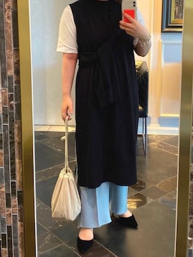 「ASTRAET（アストラット）のアイテム（ワンピース/ドレス）」を使った、ナツコさん（レディース・154cm）の夏コーディネート