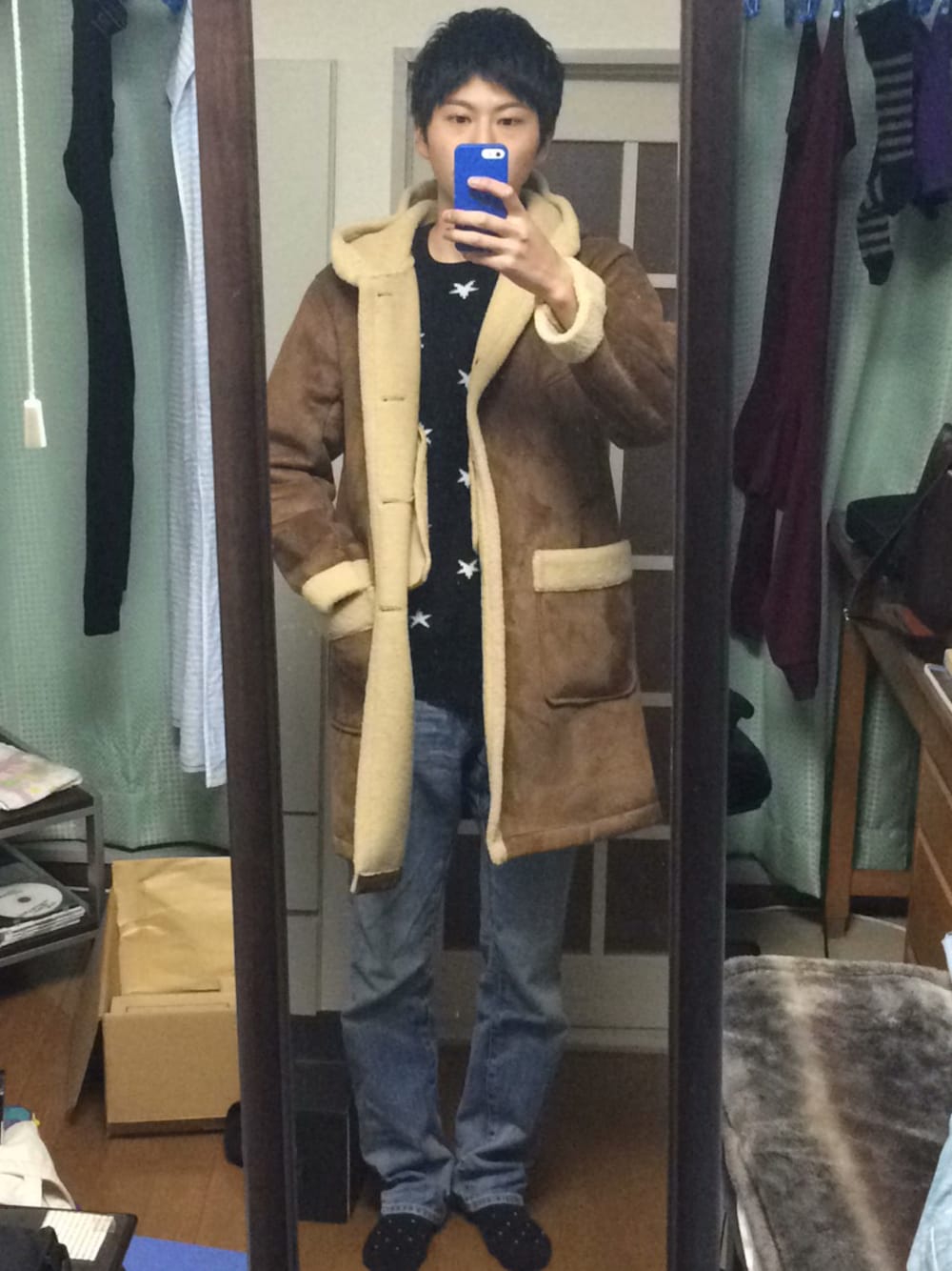 BAL FAUX SHEARING DUFFLE COAT イエロー BAL FAUX SHEARING DUFFLE COAT イエロー