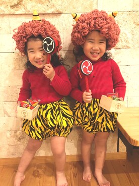 「節分」｜「アイテム（パンツ）」を使った、saseraさん（レディース・80cm）の春コーディネート
