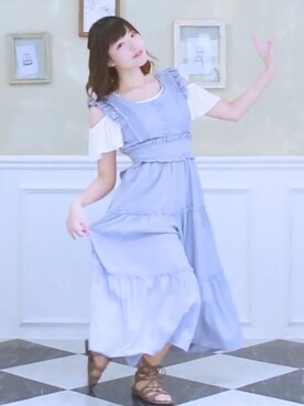 「axes femme（アクシーズファム）のアイテム（オールインワン・サロペット）」を使った、さつきさん（レディース・161cm）の冬コーディネート