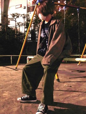 「unrelaxing（アンリラクシング）のアイテム（ブルゾン）」を使った、惠さん（メンズ・171cm）の春コーディネート