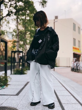 「unrelaxing（アンリラクシング）のアイテム（スウェット）」を使った、惠さん（メンズ・171cm）の春コーディネート