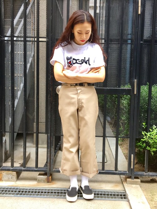 田中翔子 X Girl 大阪 X Girlのtシャツ カットソーを使ったコーディネート Wear