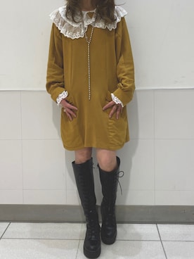 「archives（アルシーヴ）のアイテム（アクセサリー）」を使った、riiさん（レディース・160cm）の春コーディネート