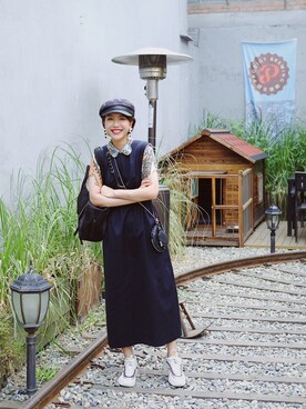 「盐系风格」｜「アイテム（ワンピース/ドレス）」を使った、青城山大王さん（レディース・160cm）の夏コーディネート