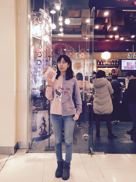 「TYAKASHAのアイテム（パンツ）」を使った、ruki615さん（レディース・159cm）の冬コーディネート