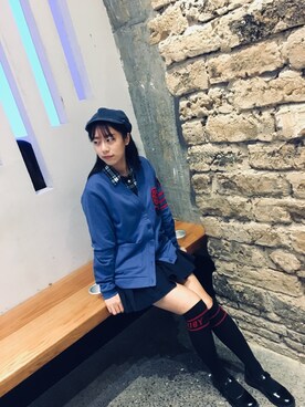 「TYAKASHAのアイテム（帽子）」を使った、ruki615さん（レディース・159cm）の秋コーディネート