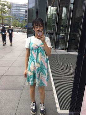 「TYAKASHAのアイテム（PC・スマホグッズ/家電）」を使った、ruki615さん（レディース・160cm）の夏コーディネート