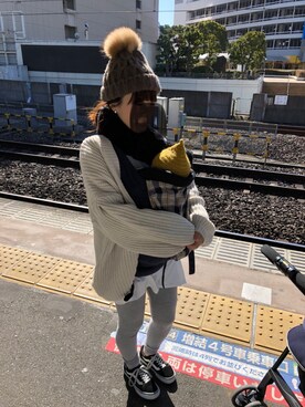 「CANAL JEAN（キャナルジーン）のアイテム（ピアス（両耳用））」を使った、e..aya..・さん（レディース・150cm）の冬コーディネート