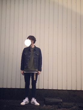 「Lee（リー）のアイテム（チノパンツ）」を使った、もずくん！さん（メンズ・173cm）の冬コーディネート