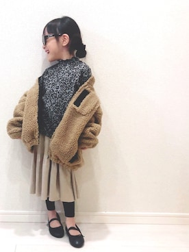 「pairmanon（ペアマノン）のアイテム（ブルゾン）」を使った、reaxcheeseさん（キッズ・100cm）の冬コーディネート