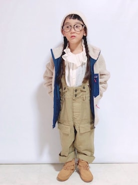 「レトロX」｜「アイテム（ブーツ）」を使った、reaxcheeseさん（キッズ・100cm）の冬コーディネート