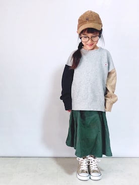 「コーデュロイキャップ」｜reaxcheeseさん（キッズ・100cm）の冬コーディネート