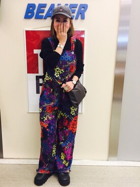 「BEAVER ORIGINAL（ビーバーオリジナル）のアイテム（帽子）」を使った、さゆるゆるさん（レディース・155cm）の冬コーディネート