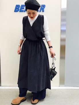 「Vernacolo（ベルナコッロ）のアイテム」を使った、さゆるゆるさん（レディース・155cm）の春コーディネート