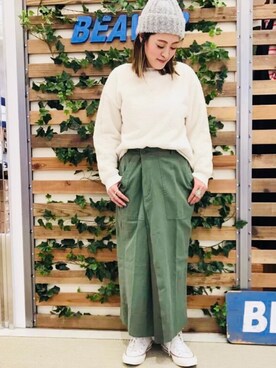 「MANASTASH（マナスタッシュ）のアイテム（その他トップス）」を使った、さゆるゆるさん（レディース・155cm）の秋コーディネート
