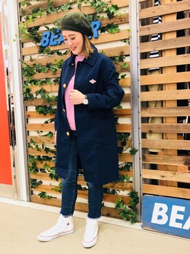 「MANASTASH」｜「アイテム（ステンカラーコート）」を使った、さゆるゆるさん（レディース・155cm）の冬コーディネート