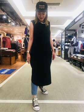 「rasox（ラソックス）のアイテム（レッグウェア）」を使った、さゆるゆるさん（レディース・155cm）の夏コーディネート