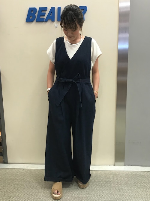 GRANDMA MAMA DAUGHTER】リネンサロペットパンツ