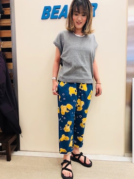 「Chaco（チャコ）のアイテム」を使った、さゆるゆるさん（レディース・155cm）の夏コーディネート