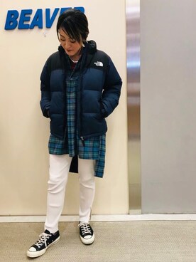 「MANASTASH（マナスタッシュ）のアイテム（レッグウェア）」を使った、さゆるゆるさん（レディース・155cm）の秋コーディネート
