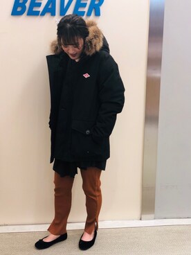「MANASTASH（マナスタッシュ）のアイテム（レッグウェア）」を使った、さゆるゆるさん（レディース・155cm）の秋コーディネート