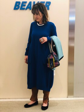 「MANASTASH（マナスタッシュ）のアイテム（レッグウェア）」を使った、さゆるゆるさん（レディース・155cm）の秋コーディネート
