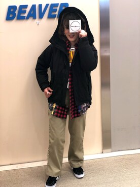 「BURLAP OUTFITTER」｜「アイテム（ナイロンジャケット）」を使った、さゆるゆるさん（レディース・155cm）の秋コーディネート