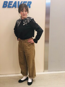 「白ソックス」｜さゆるゆるさん（レディース・155cm）の冬コーディネート