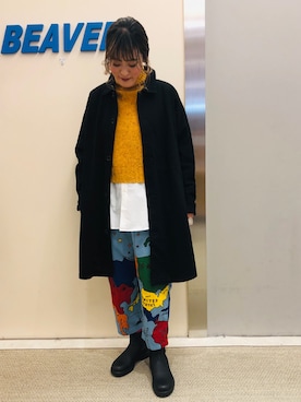 「ガラパン」｜「アイテム（ジャケット/アウター）」を使った、さゆるゆるさん（レディース・155cm）の冬コーディネート